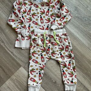 Bums & Roses Too Hot To Handle Jogger Set